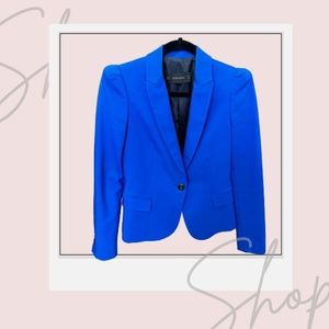 ZARA Blue Blazer with Shoulder Pads